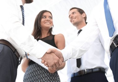 arka plan resmi el sıkışmasının iş ortakları.