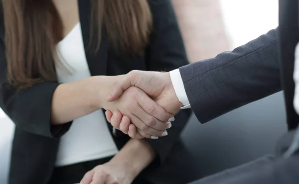 Business handshake, gratulacje lub koncepcja partnerstwa. — Zdjęcie stockowe