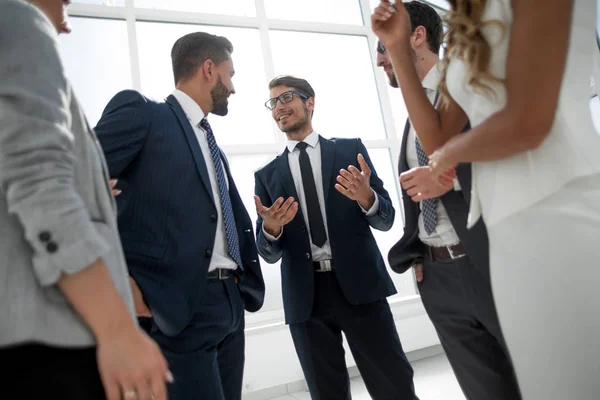 stock image working group of business people discussing common interests