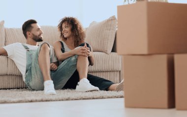 Mutlu aile onun gelecek yeni bir ev planları..