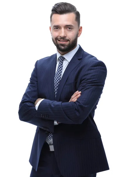 Casual business man with arms crossed — Stock Photo, Image