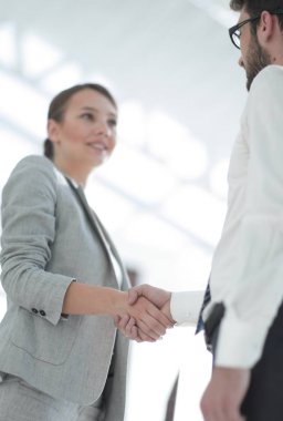 yakın çekim. karşılıklı iş ortakları