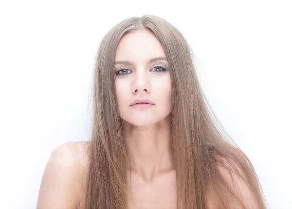 Retrato de la joven chica moderna con el pelo largo —  Fotos de Stock