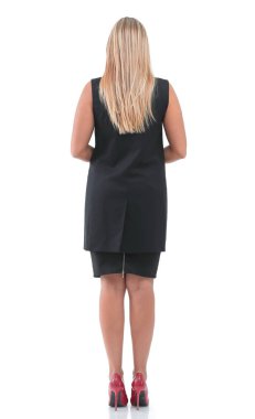 modern iş kadın portresi arka view.full-uzunluğu.