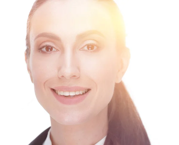 Close-up. gezicht van een vrouw-medewerker van het Bureau — Stockfoto