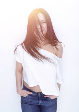 Kendinden emin genç bir kadının portresi..