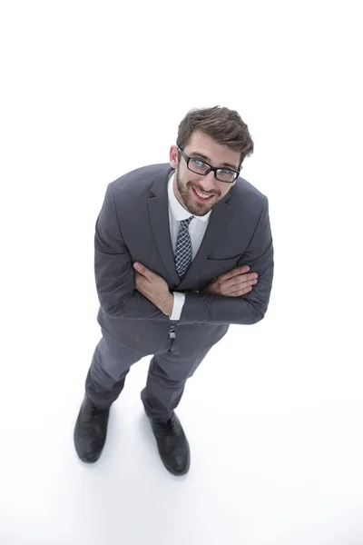 Retrato de un hombre de negocios serio. vista desde arriba — Foto de Stock