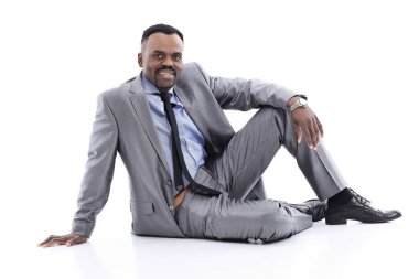 Afro-Amerikan işadamı rahatlatıcı