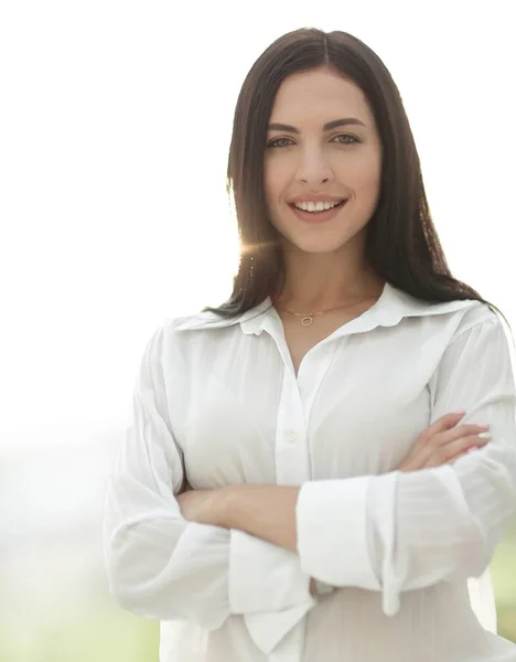 Moderna exitosa joven mujer de negocios . — Foto de Stock