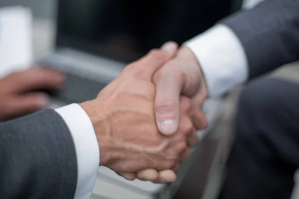 Fecha. parceiros de negócios handshake. — Fotografia de Stock