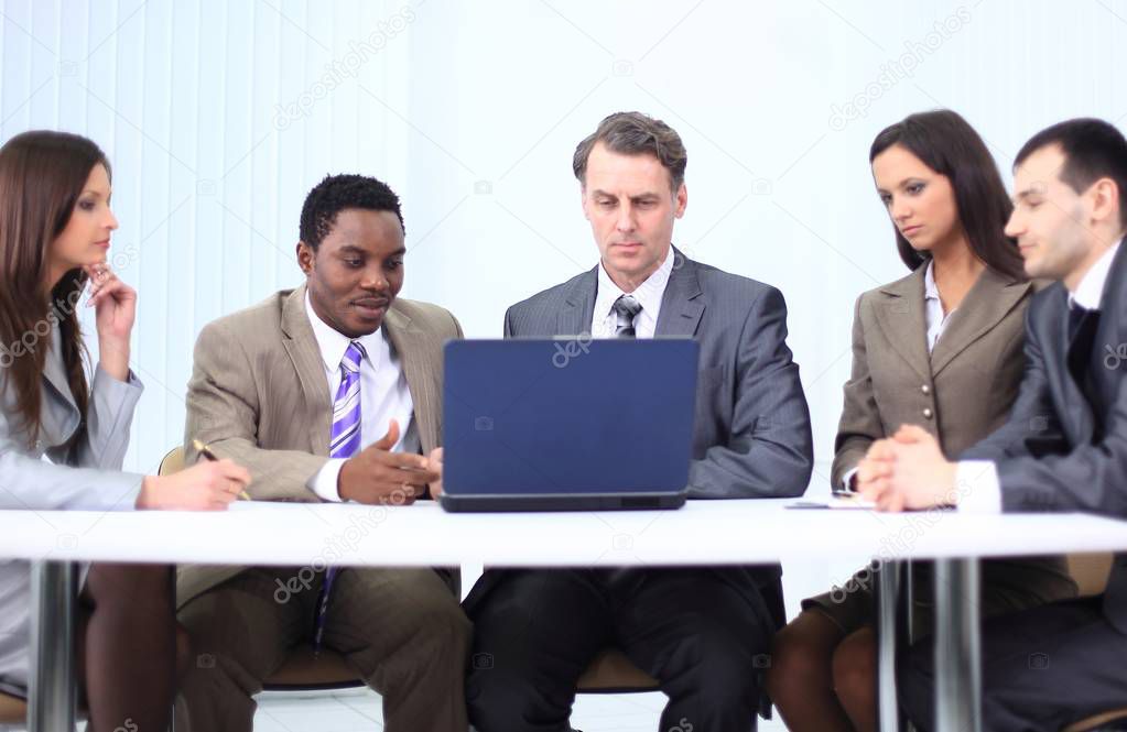 business team discussing a new business plan