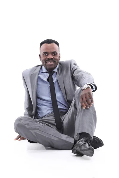 Uomo d'affari afro-americano rilassante — Foto Stock