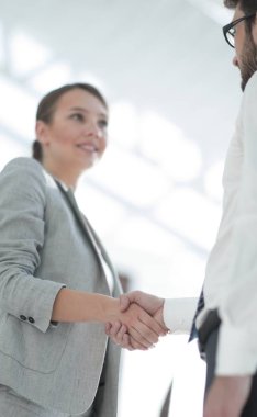 yakın çekim. karşılıklı iş ortakları