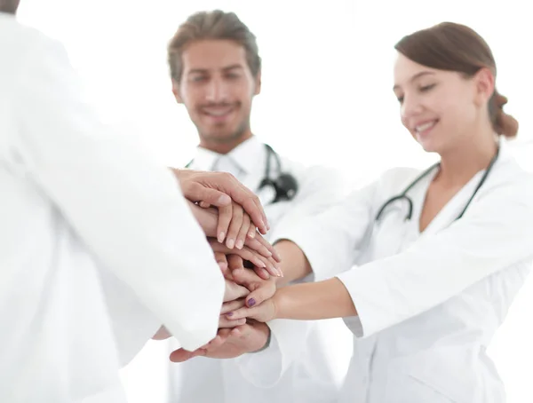 Close-up of the medical team shows its unity — Stock Photo, Image