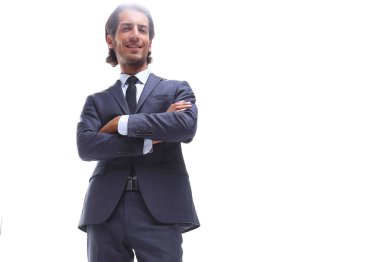 alt view.confident genç iş adamı.