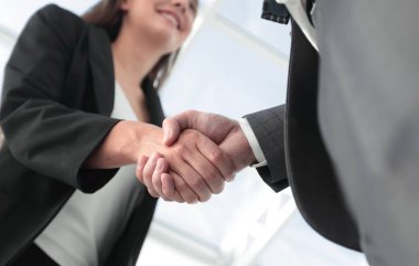 İş ortaklığı toplantı kavramı. Görüntü businessmans handsha