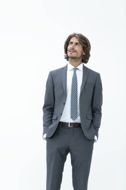 Beyaz arka plana bakan zarif insanlar.