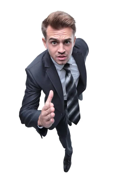 Πρόσωπο closeup ενός τρέχοντας επιχειρηματία — Φωτογραφία Αρχείου