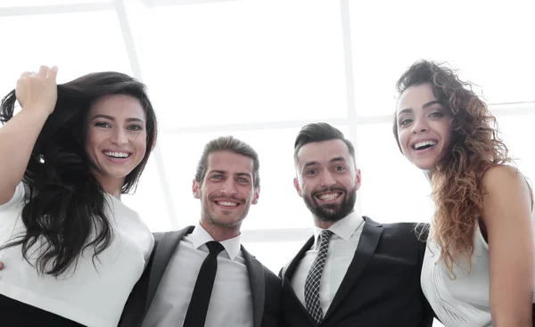 Bottom view.group of successful business people. — Stock Photo, Image