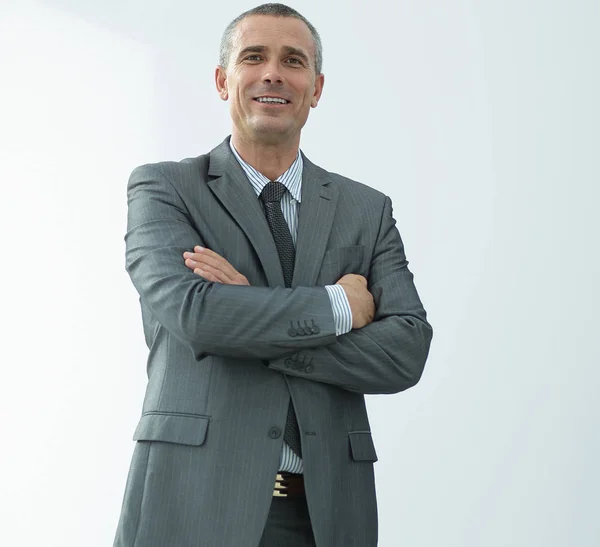 Retrato de primer plano de empresario confiado en camisa y corbata —  Fotos de Stock