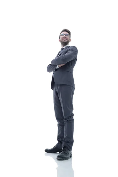 Hombre de negocios confiado en traje y corbata . — Foto de Stock