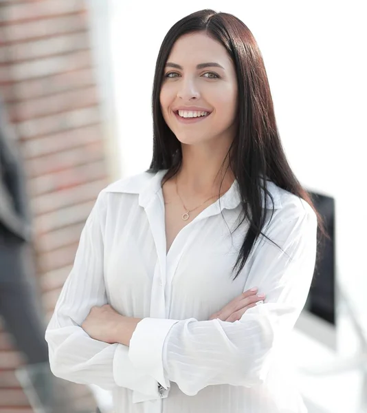 Retrato de uma jovem empresária de sucesso . — Fotografia de Stock