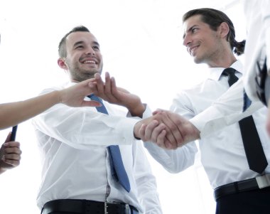 el sıkışma Yöneticisi ve müşteri.