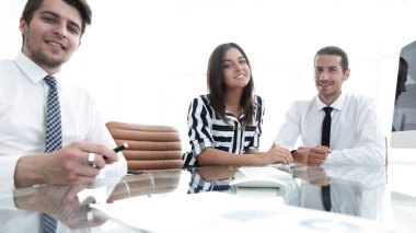 Ofiste çalışan iş ekibi..