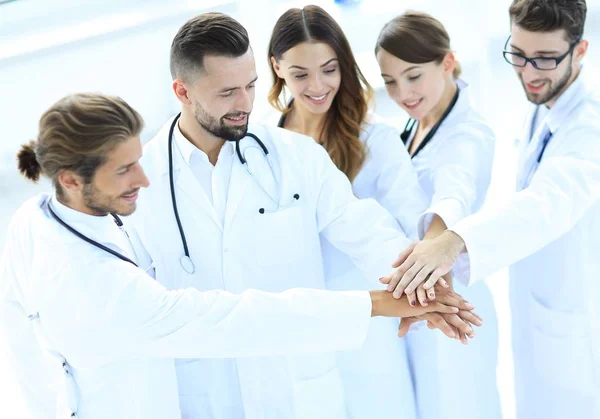 Medici Gioiosi Sono Orgogliosi Del Loro Lavoro Squadra — Foto Stock