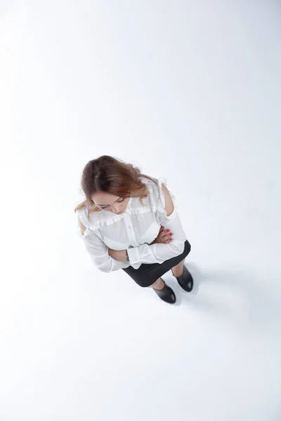 Mujer de negocios segura con los brazos cruzados . — Foto de Stock