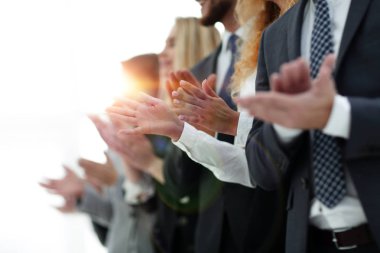 iş takım applauding bulanık görüntü