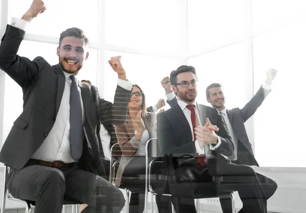 Concepto de éxito y trabajo en equipo. — Foto de Stock