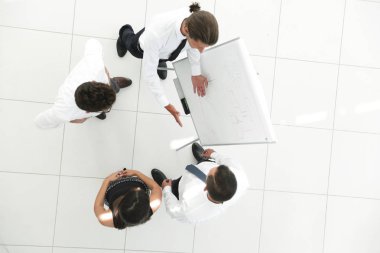 En baştan görüntüleyin. bir iş takım discussin, arka plan görüntüsü