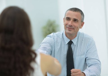 closeup.Handshake Yöneticisi ve istemci