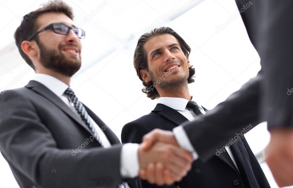 closeup.handshake of business people