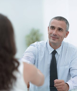 closeup.Handshake Yöneticisi ve istemci