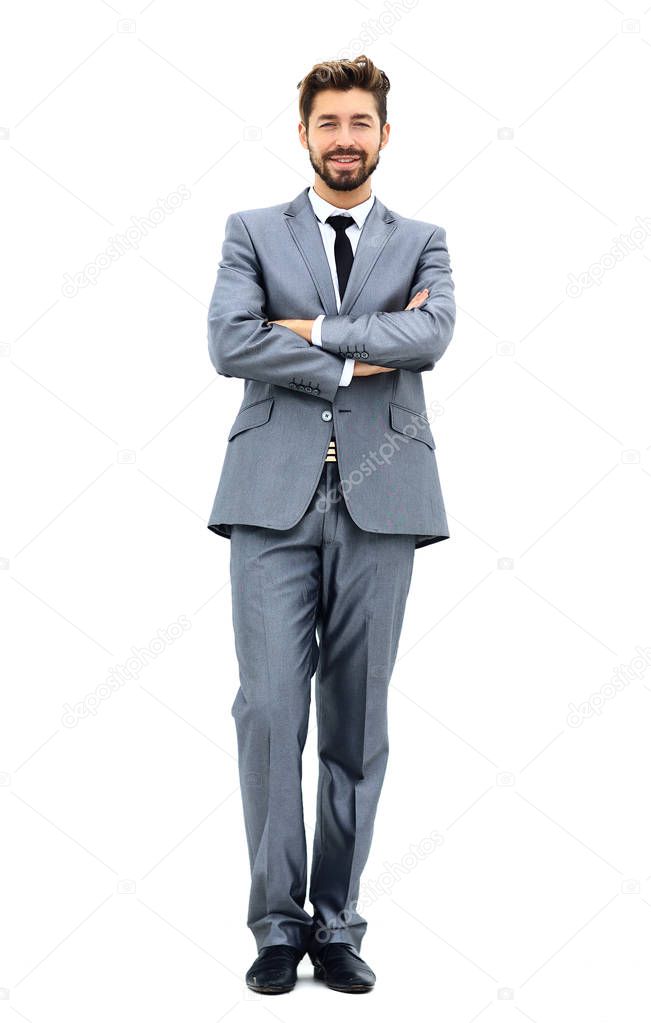 Businessman full length portrait