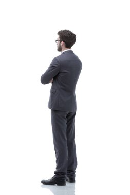 Tam büyüme - emin işadamı görünümünde yan