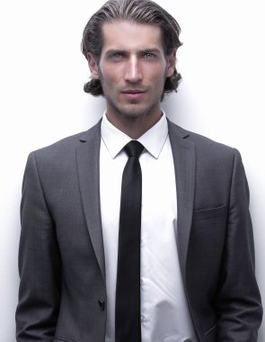 Genç iş adamının portresi.