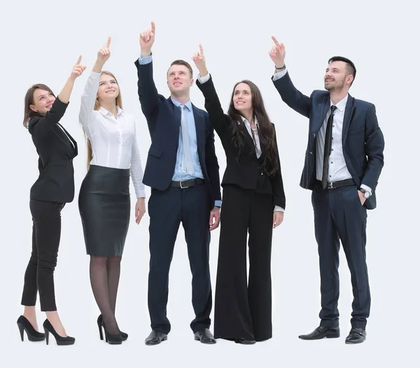 Equipe de negócios apontando as mãos para a frente — Fotografia de Stock