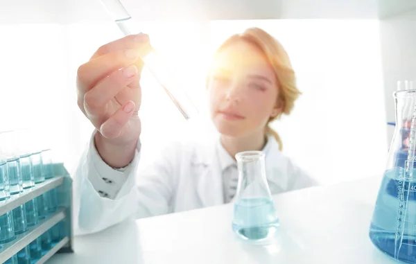 Closeup.portrait of doctor biologist in the lab. — Stock Photo, Image