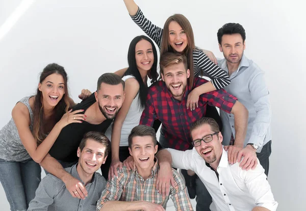 Vrolijke groep veelbelovende jongeren — Stockfoto