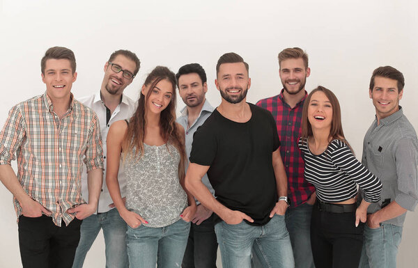 group of creative youth standing together