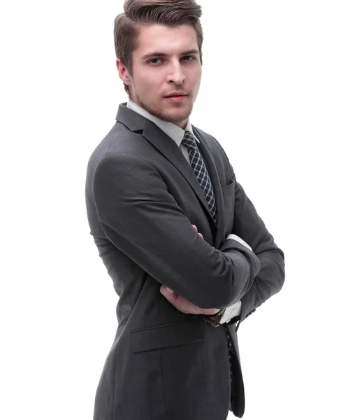 Confident businessman looking at the camera — Stock Photo, Image