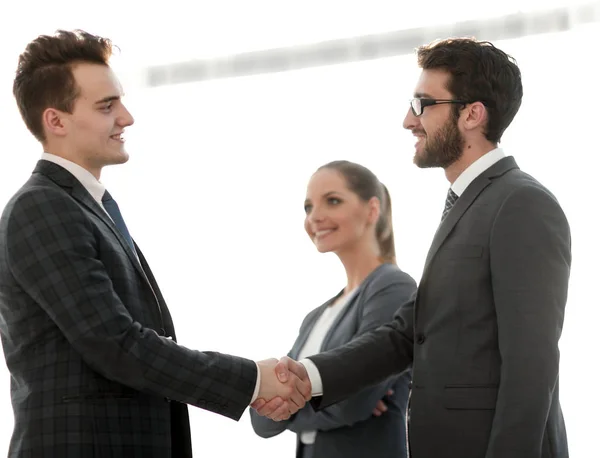 Conceito de parceria. parceiros de negócios handshake . — Fotografia de Stock