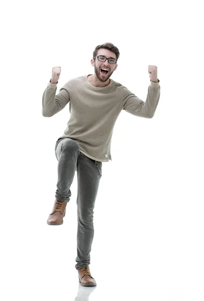 Retrato de un joven muy feliz — Foto de Stock