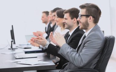 Hoparlör applauding Yöneticisi ve iş takım