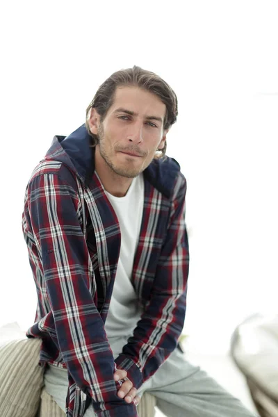 Retrato de un hombre exitoso con una camisa a cuadros . — Foto de Stock