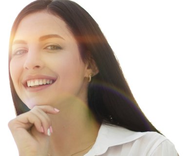 modern başarılı genç kadının yakın çekim yüz