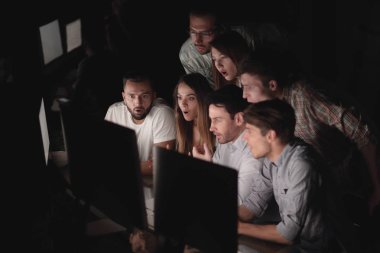 başarılı iş takım gece işyerinde